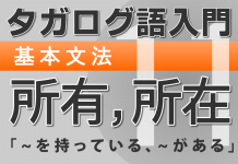 【タガログ語入門11】May ~ / Mayroon ~ 所有、存在
