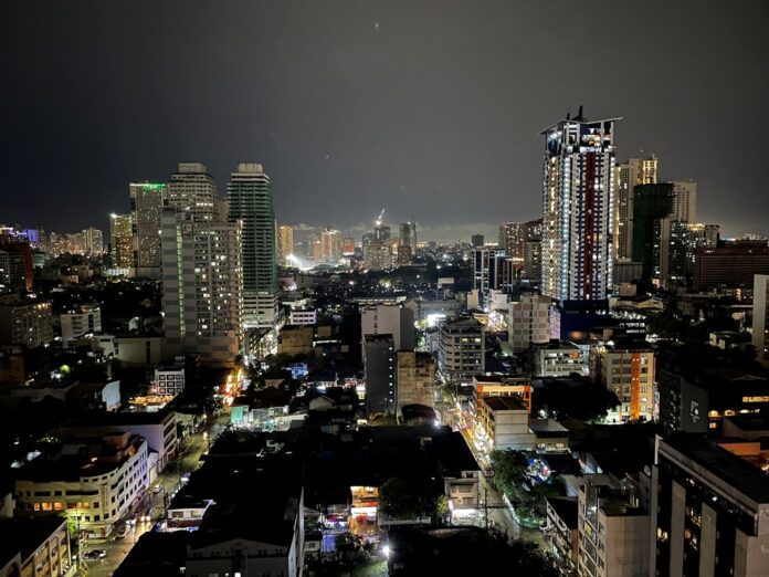 マニラの夜景　マラテ　フィリピン